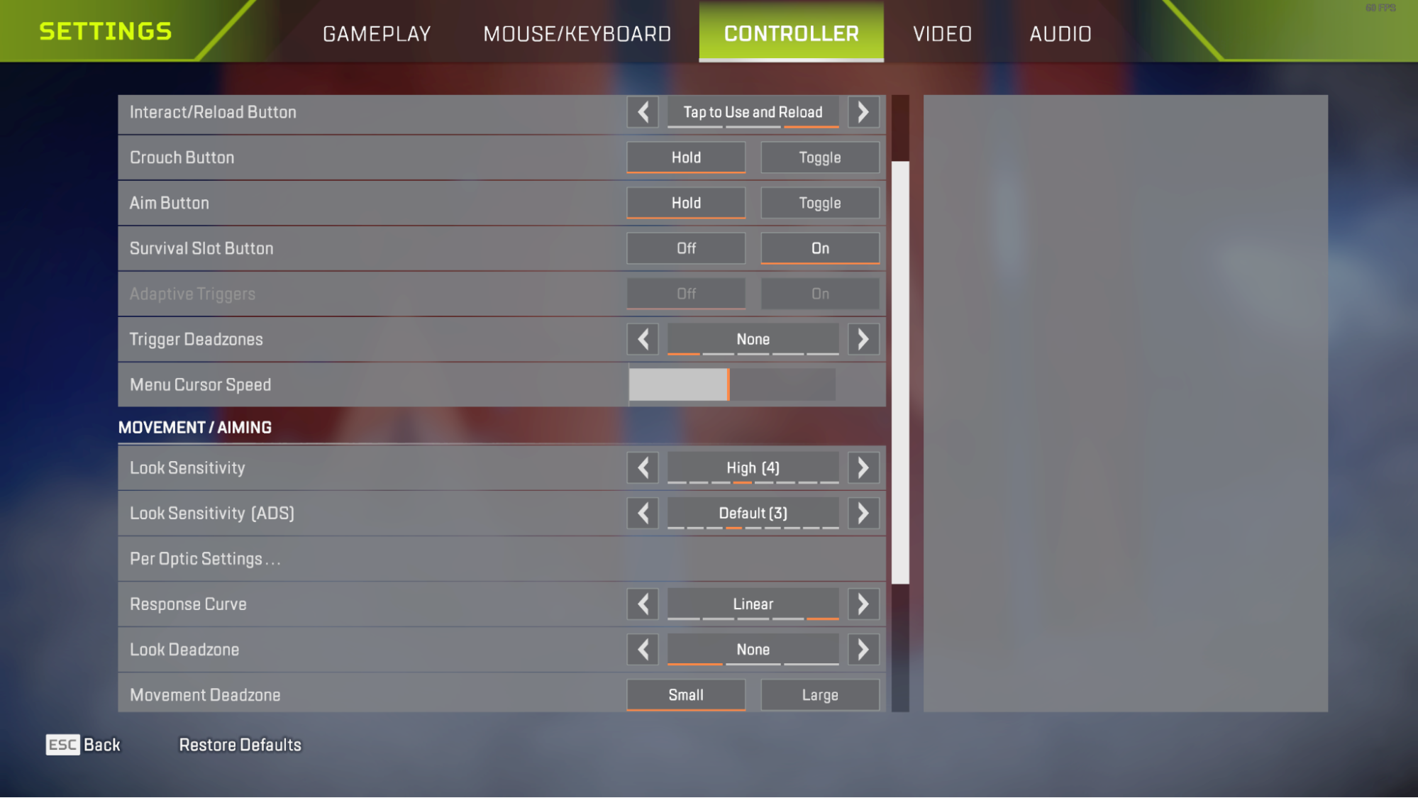 sensitivity settings apex legends
