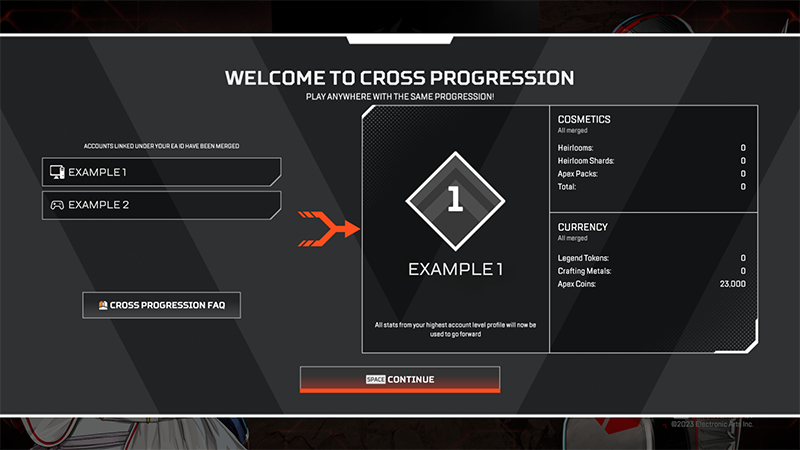 cross progression apex legends