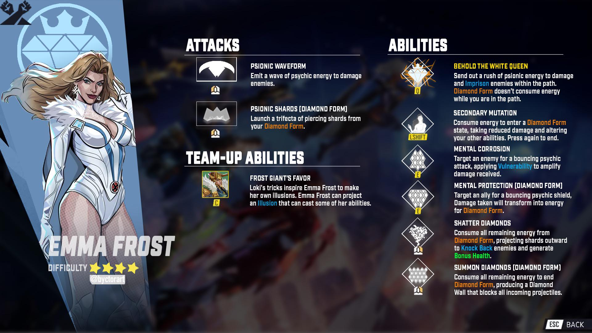 emma frost abilities marvel rivals