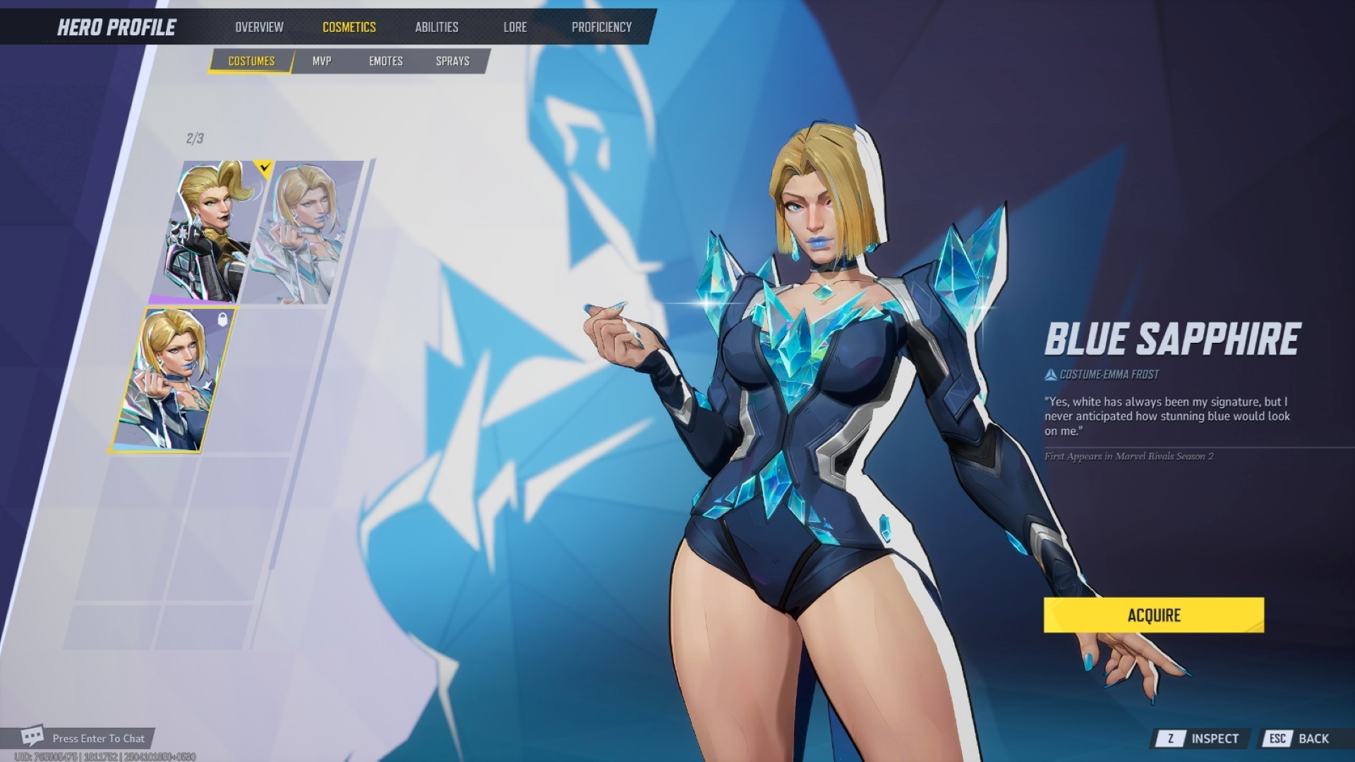 emma frost blue sapphire skin